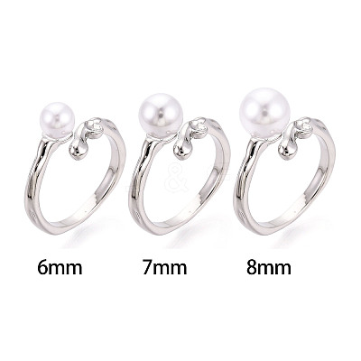 Brass Cuff Ring Settings KK-T076-41P-1
