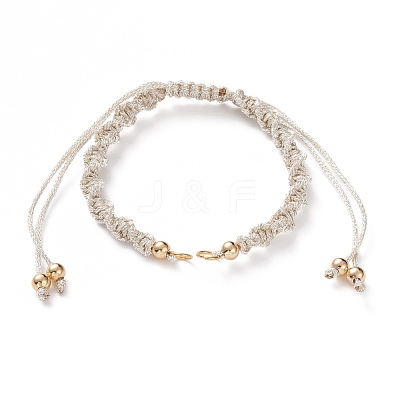 Adjustable Polyester Braided Cord Bracelet Making AJEW-JB00848-06-1