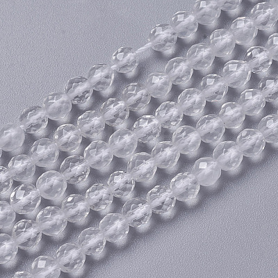 Natural Quartz Crystal Beads Strands G-F596-44-4mm-1
