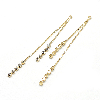 Brass Boston Link Chain Tassel Big Pendants X-KK-T032-167G-1