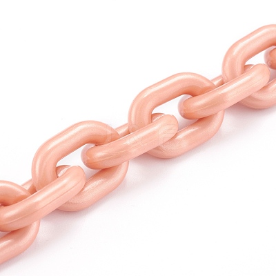 Handmade Opaque Acrylic Cable Chains AJEW-JB00924-04-1