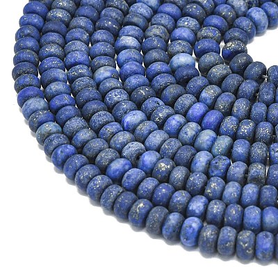 Dyed Natural Lapis Lazuli Beads Strands G-P575-A46-6x4mm-02-1
