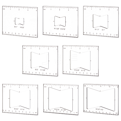 Transparent Acrylic Templates AJEW-WH0475-52B-1