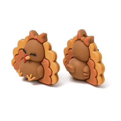 Thanksgiving Day Food Grade Eco-Friendly Silicone Focal Beads SL-CBAECCD-03A-1