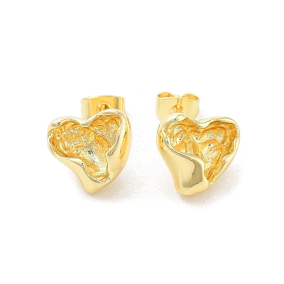 Rack Plating Brass Stud Earring EJEW-C078-02A-G-1