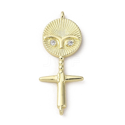 Brass Micro Pave Cubic Zirconia Pendants KK-Q070-01A-G-1