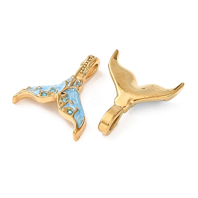 304 Stainless Steel Enamel Pendants STAS-Z193-10G-01-1