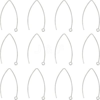 304 Stainless Steel Marquise Ear Wire STAS-UN0015-62-1