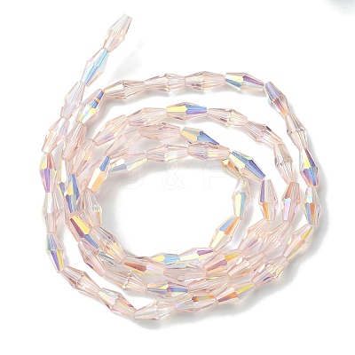 Transparent Electroplate Glass Beads Strands GLAA-K064-05A-AB02-1
