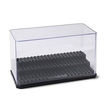 (Defective Closeout Sale: Scratched) 3-Tier Transparent Acrylic Mini Building Block Presentation Boxes ODIS-XCP0001-22-1