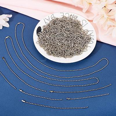 4 Styles Iron Ball Chains for Price Tag Chains FIND-TA0006-11-1