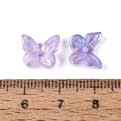 Electroplate Transparent Glass Beads EGLA-N057-03E-1