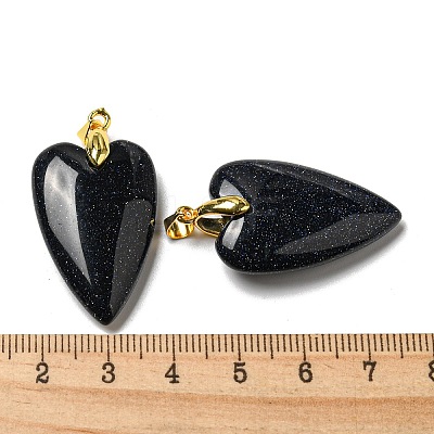 Synthetic Blue Goldstone Pendants G-E570-01G-15-1