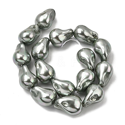 Electroplate Opaque Glass Imitation Pearl Beads Strands EGLA-K063-01A-1