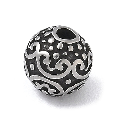 304 Stainless Steel Beads STAS-H238-08F-AS-1