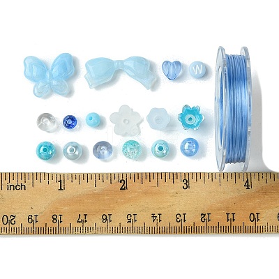 Acrylic Bead Flowers/Stars/Hearts/Bowknot OACR-FS0001-67C-1