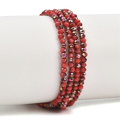 Electroplate Glass Beads Stradns EGLA-H114-02A-06-1