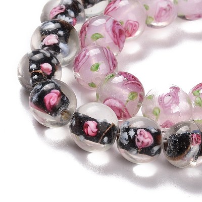 Handmade Lampwork Beads Strands LAMP-K027-05-1