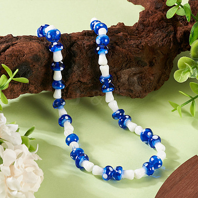 1Strand Handmade Lampwork Beads Strands LAMP-TA0001-84D-1