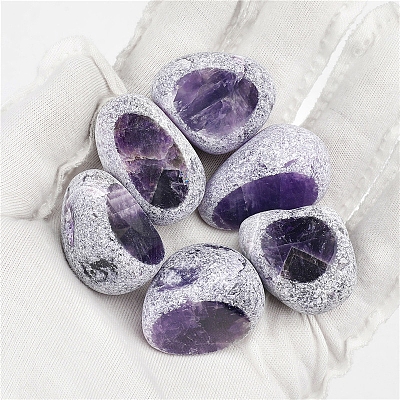 Natural Amethyst Dinosaur Egg Display Decorations PW-WGE8BAF-01-1