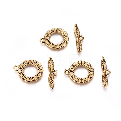 Tibetan Style Toggle Clasps GLF11359Y-1