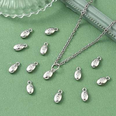SHEGRACE Brass Micro Pave Clear Cubic Zirconia Charms XGRQ7H528-958P-1