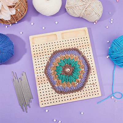 Rectangle Wood Crochet Blocking Board DIY-BC0013-51B-1
