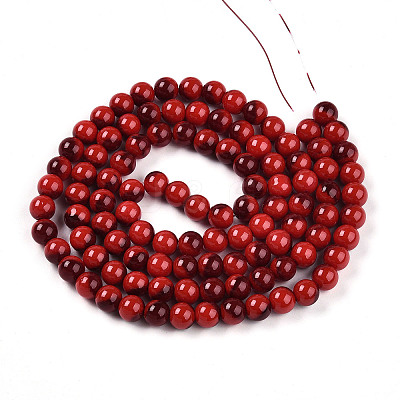 Baking Paint Glass Beads X1-DGLA-N012-8mm-10-1