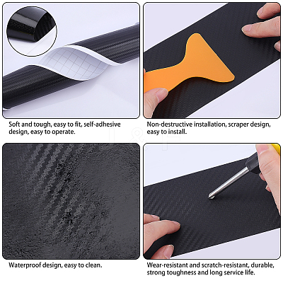 8 Sets 2 Style PVC Universal Car Door Edge Guard Door Sill Protector DIY-AR0004-42B-1