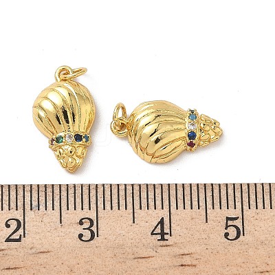 Brass Micro Pave Cubic Zirconia Pendants KK-D502-26A-G-1