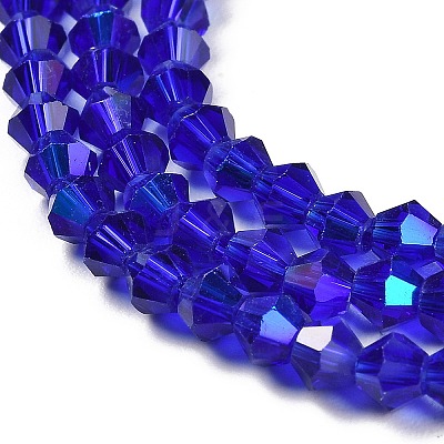 Transparent Electroplate Glass Beads Strands EGLA-A039-T2mm-L06-1
