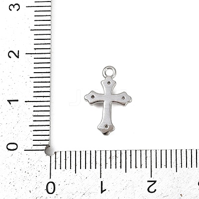 Brass Micro Pave Clear Cubic Zirconia Pendants KK-L238-13P-1