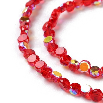 Transparent Electroplate Glass Beads Strands GLAA-Q099-A01-09-1
