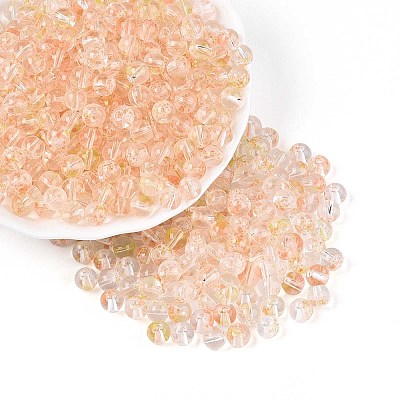 Baking Paint Transparent Glass Beads DGLA-T004-08H-1
