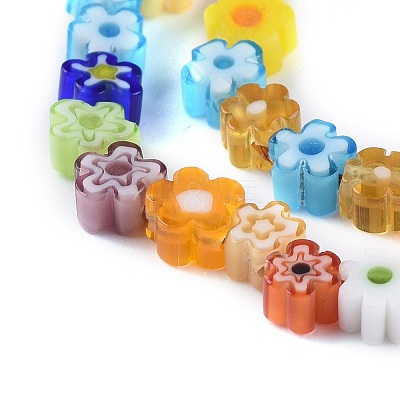 Handmade Millefiori Glass Bead Strands X-LAMP-J035-4mm-02-1