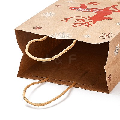 Christmas Theme Hot Stamping Rectangle Paper Bags CARB-F011-02B-1