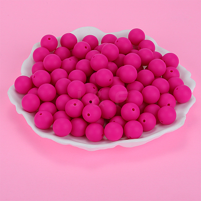 Round Silicone Focal Beads SI-JX0046A-35-1