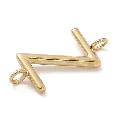 304 Stainless Steel Letter Connector Charms STAS-M108-01G-26-1
