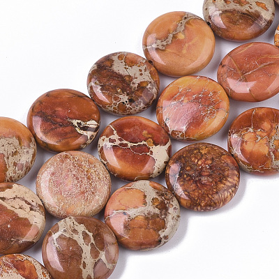 Natural Imperial Jasper Beads Strands G-S355-87D-07-1