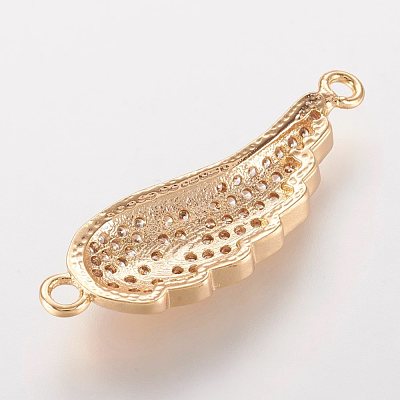 Brass Micro Pave Cubic Zirconia Links X-ZIRC-K061-88G-1