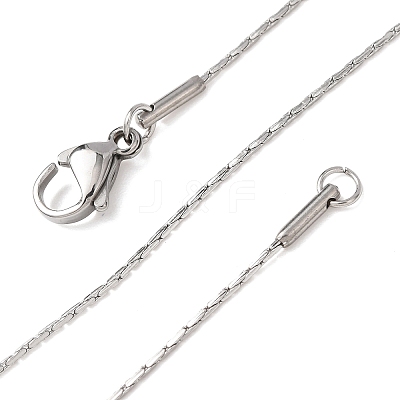 Tarnish Resistant 304 Stainless Steel Boston Chain Necklaces STAS-O053-15P-1