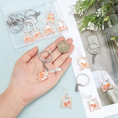 DIY 3D Goldfish Water Bag Keychain Making Kits DIY-NB0007-42-1