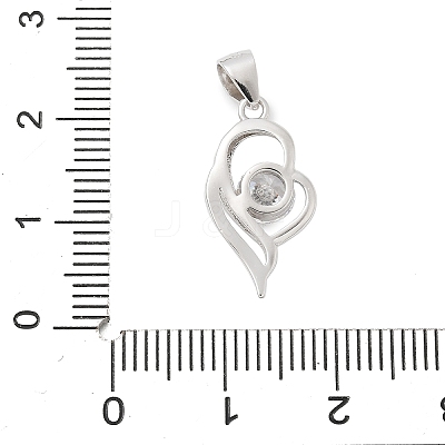 Fine Silver Cubic Zirconia Pendants STER-S008-03A-P-1