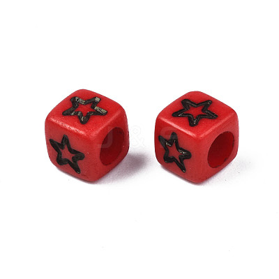 Opaque Acrylic Beads MACR-T038-17-1