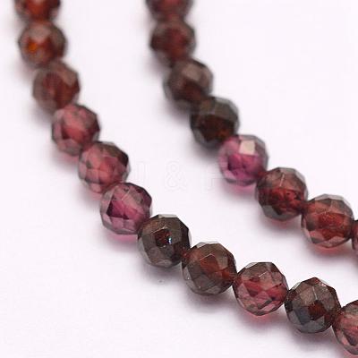 Natural Garnet Beads Strands G-F509-37-3mm-1