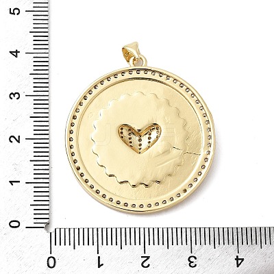 Brass Micro Pave Cubic Zirconia Pendants KK-H529-14G-1