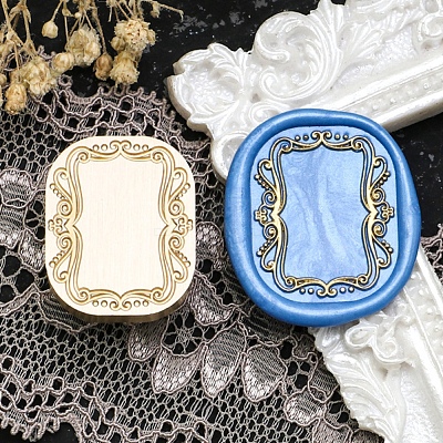 Flower Frame Brass Stamp Heads AJEW-M037-05G-01-1