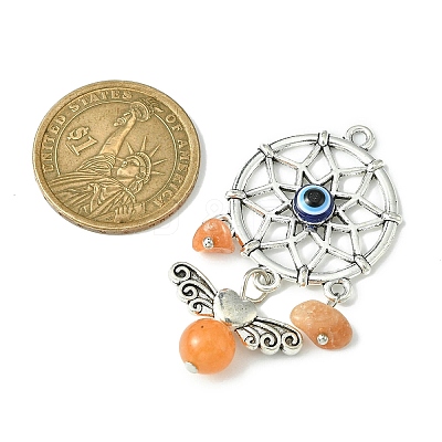 Alloy Woven Web/Net with Angel Big Pendants PALLOY-JF02398-1