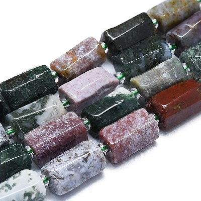 Natural Moss Agate Beads Strands G-K245-I05-B01-1