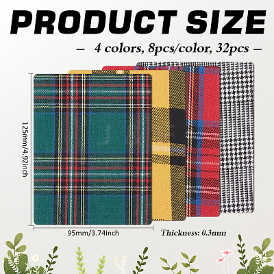 32Pcs 4 Colors Polyester Iron on Cloth Patches DIY-MA0007-28-1